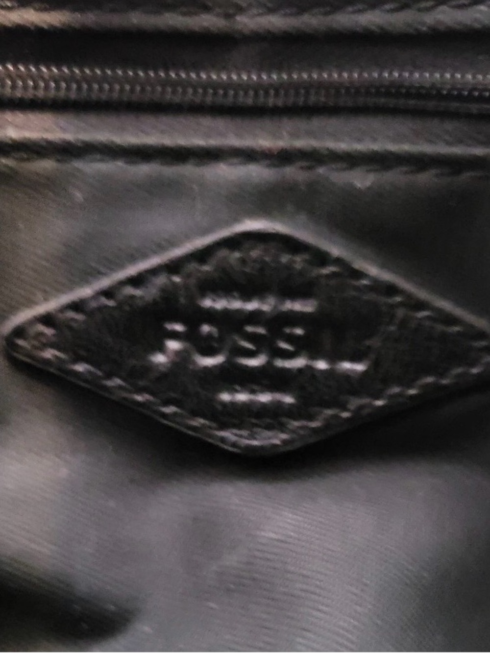 Fossil Peyton Black Leather Crossbody Shoulder Bag Souble Flap - Picture 13 of 16